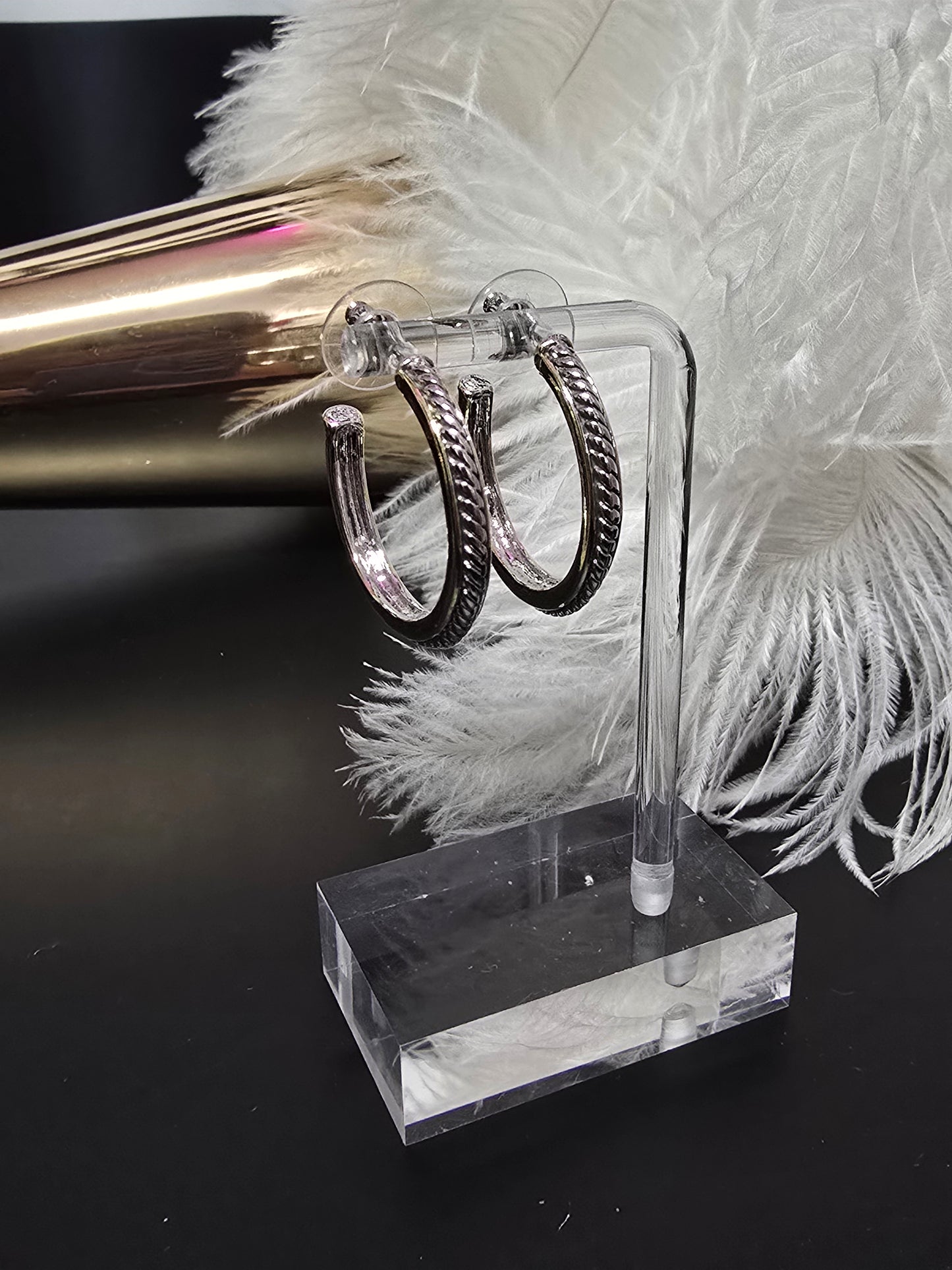Silver & Gold Loop Earrings