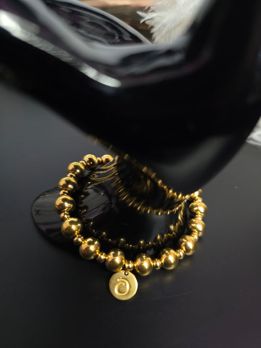 Gold Balls Stainless Steel Bracelet