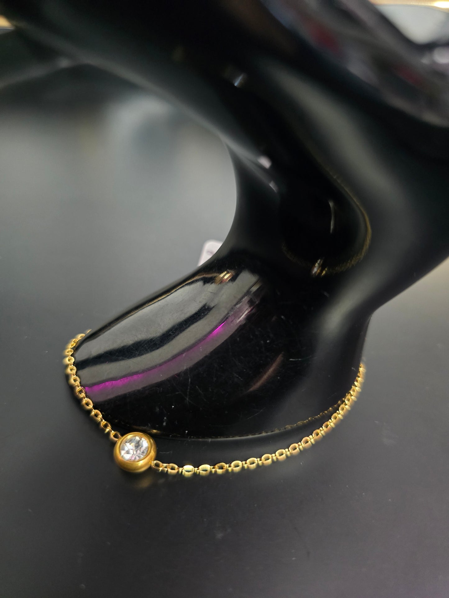 Gold & Zirconia Stainless Steel Bracelet