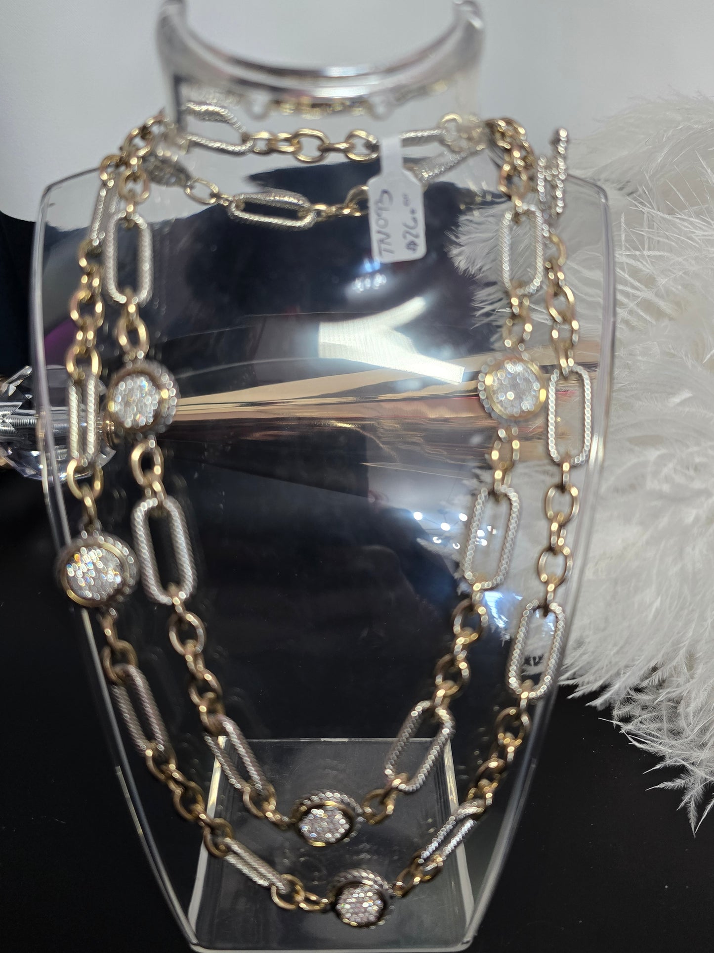 Silver & Gold Rodio Necklace