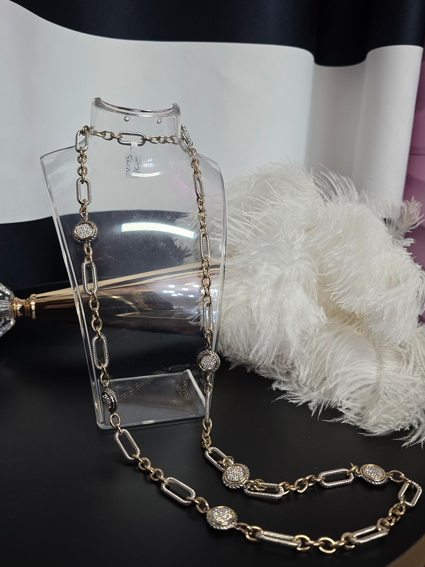 Silver & Gold Rodio Necklace
