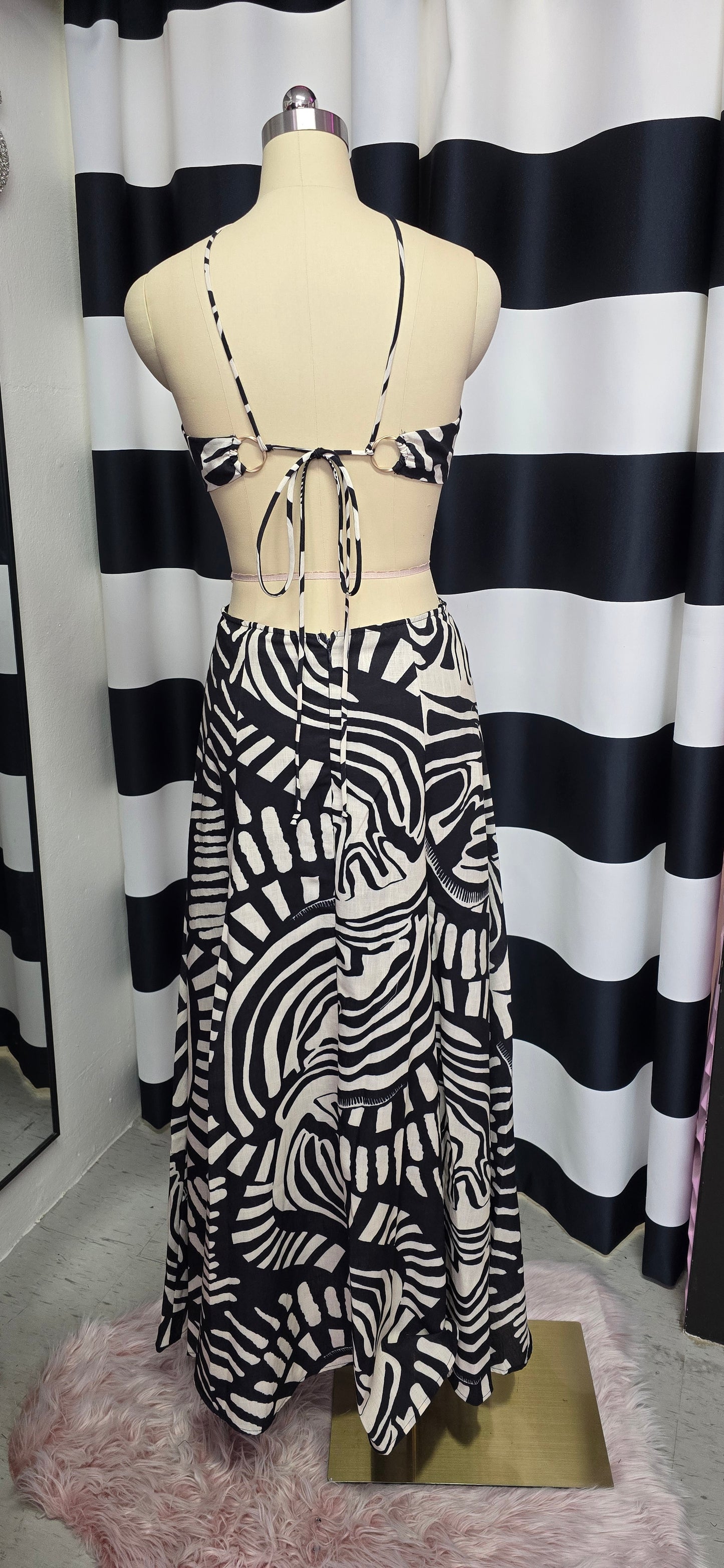 Black & White Maxi Dress