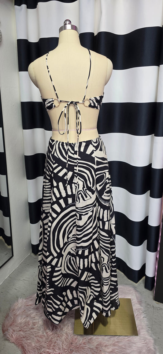 Black & White Maxi Dress