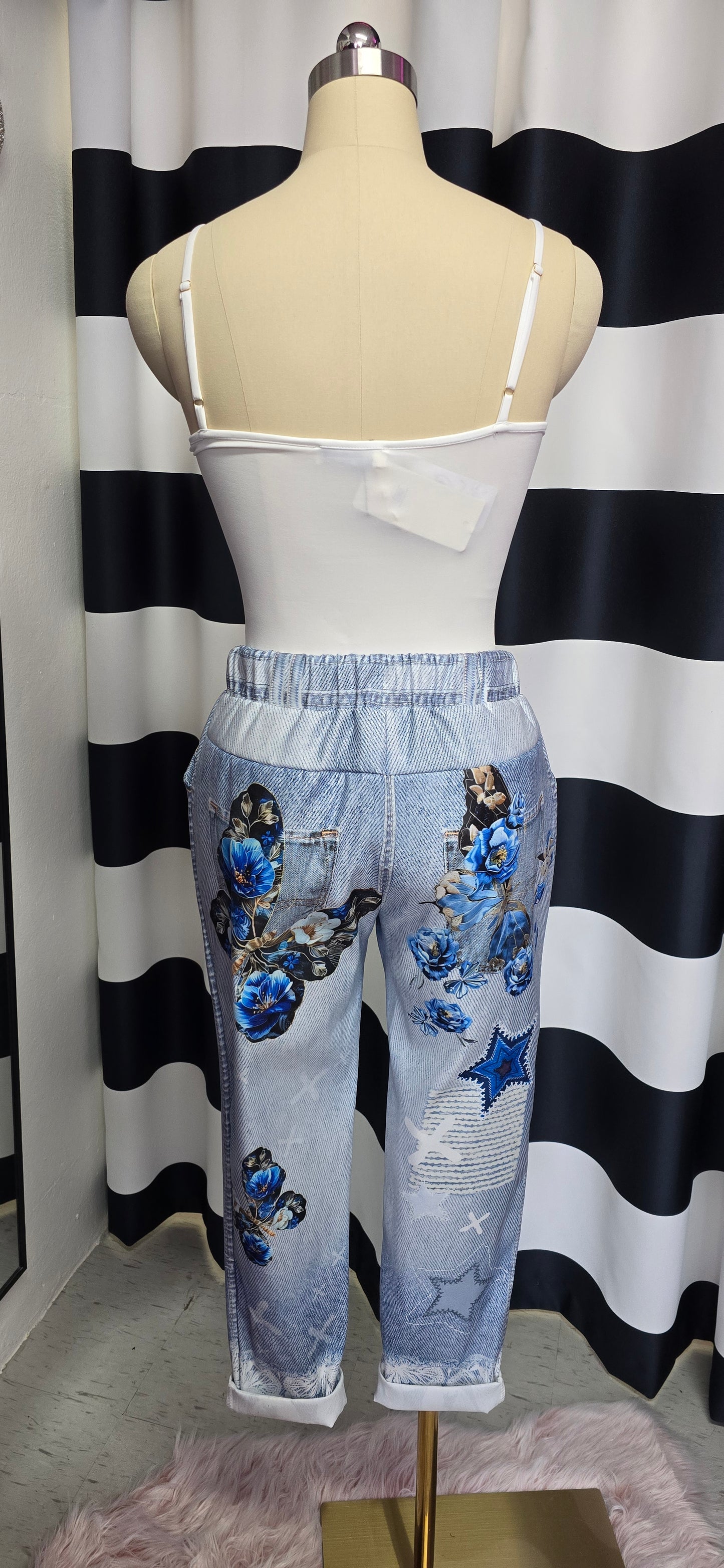 Butterfly Print Italian Pant