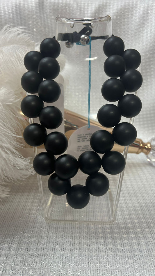 Ballsmania Black Matte Necklace