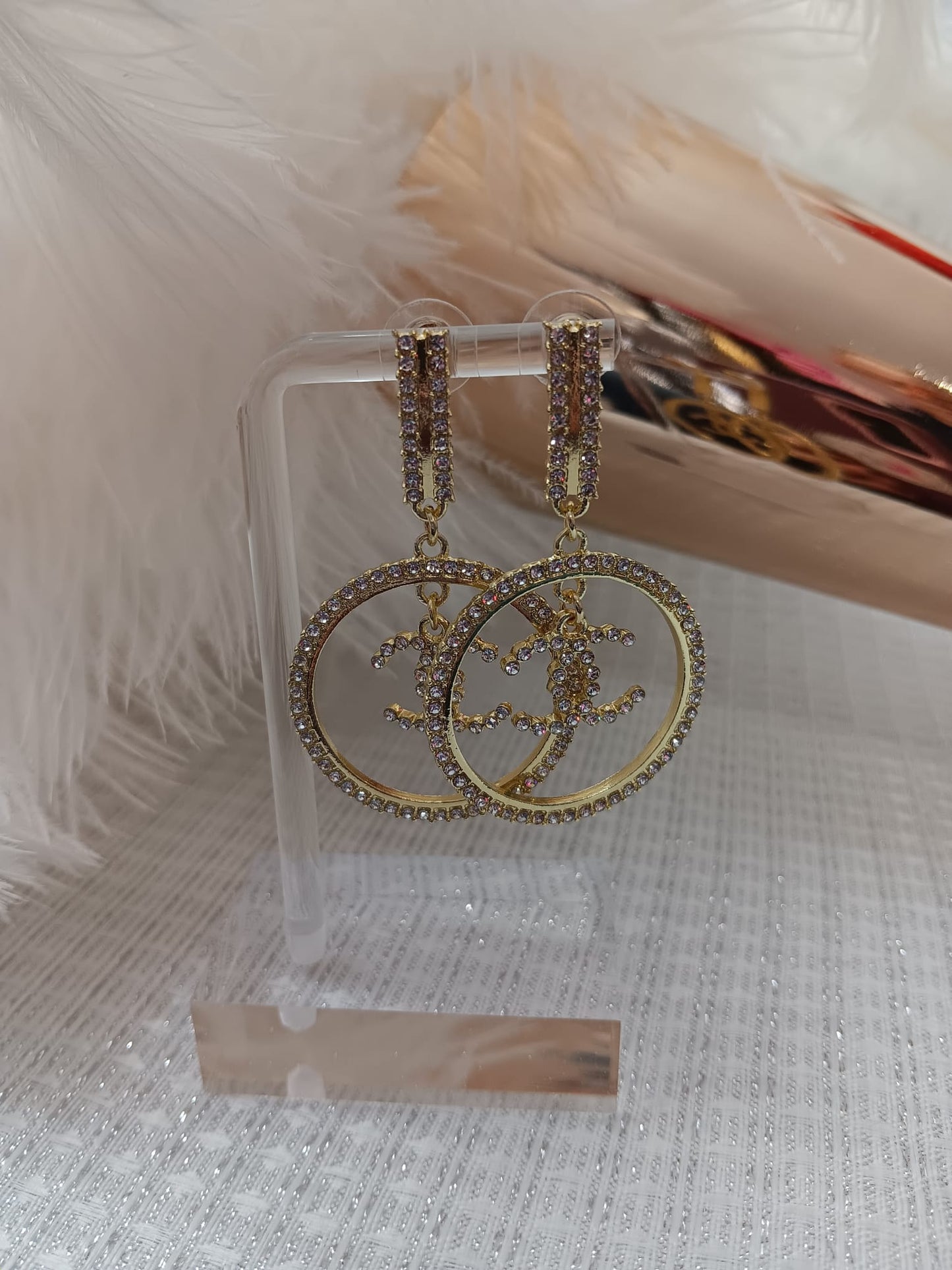 Gold & Rhinestones Chanel Inspo