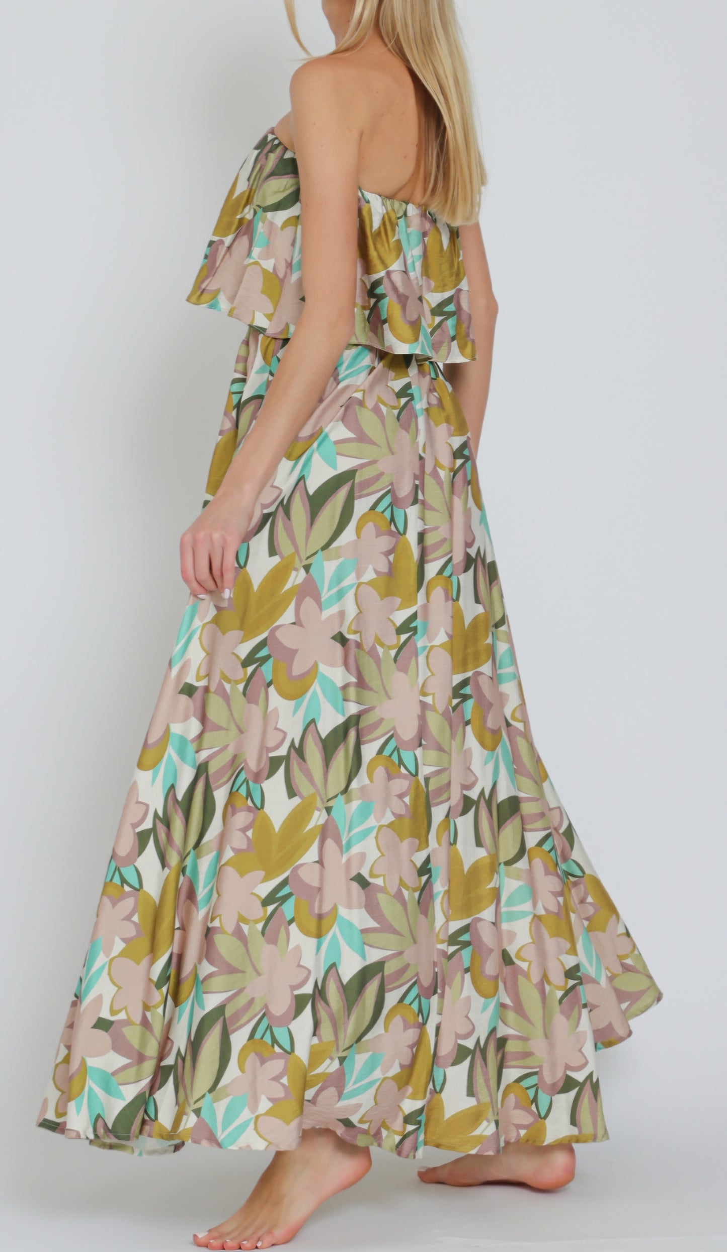 Flowers Strapless Dress