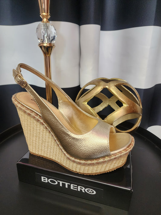 Gold Leather Platform