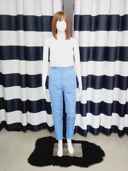 Pearls Light Blue Long Pant