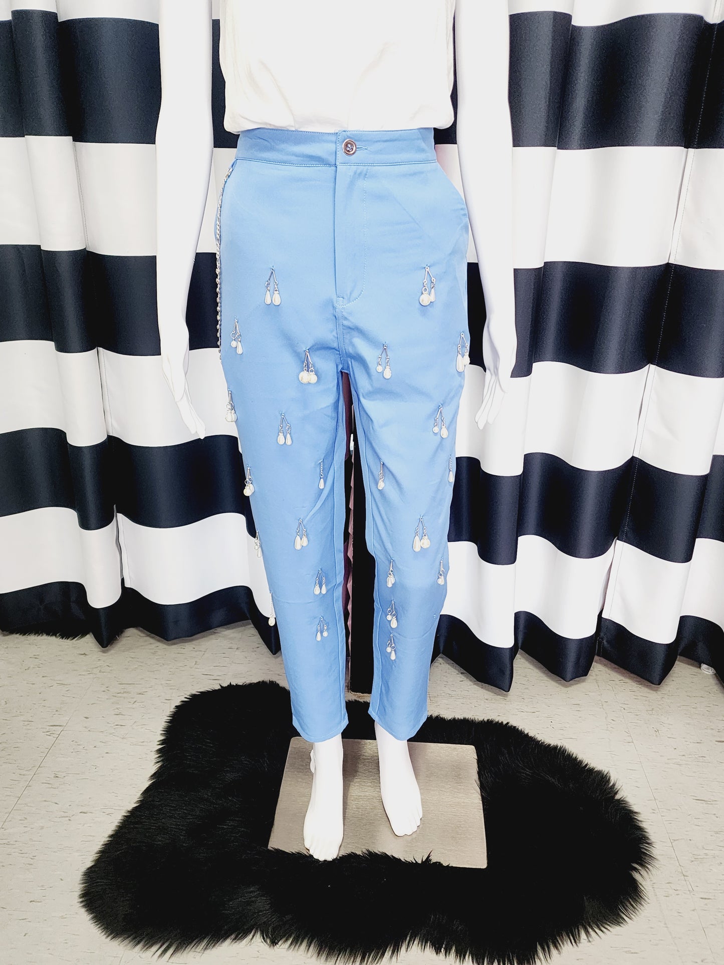 Pearls Light Blue Long Pant