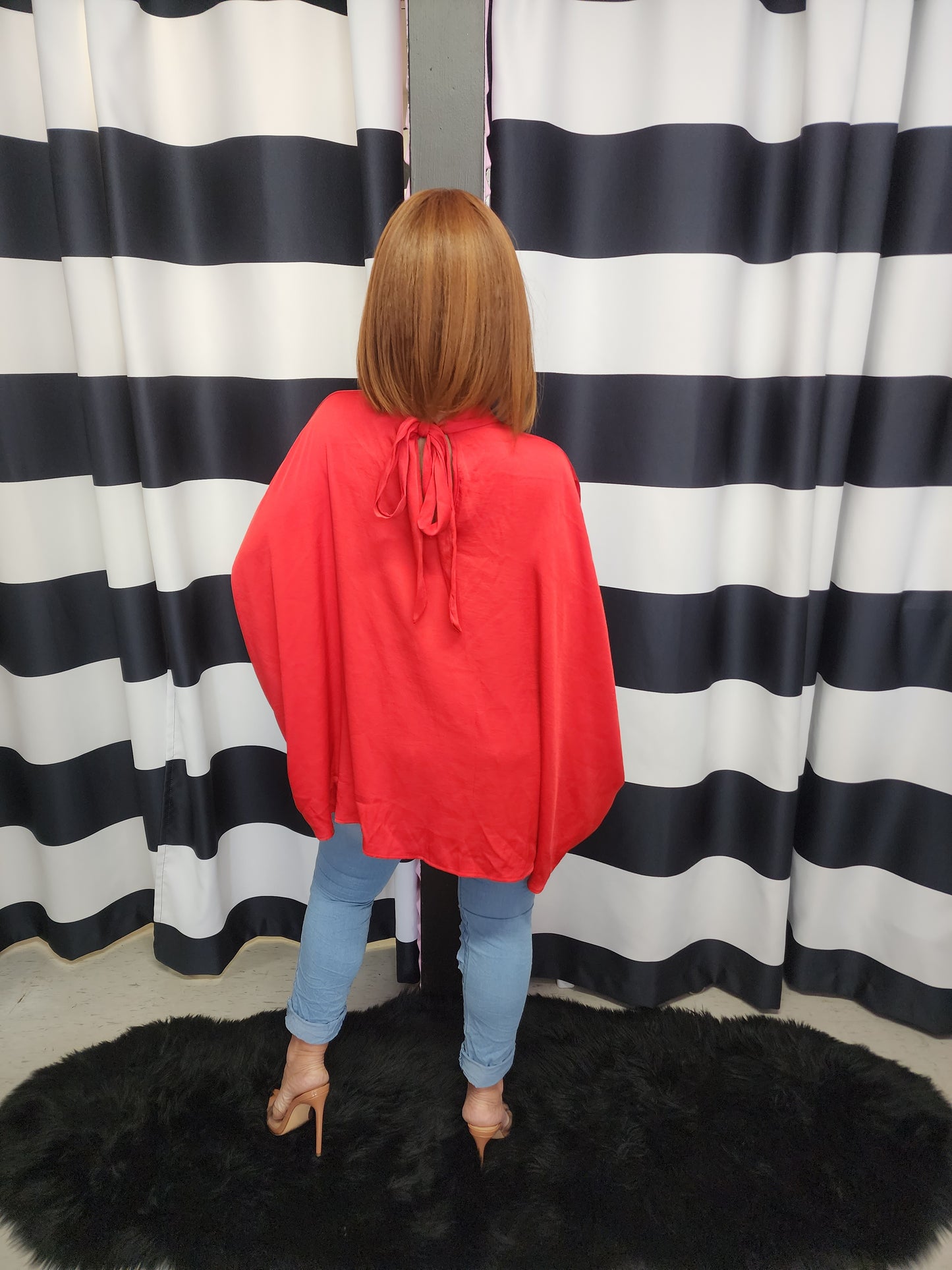 Red Oversized Top