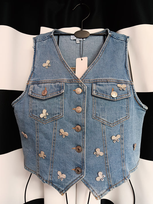 Coquette Denim Vest