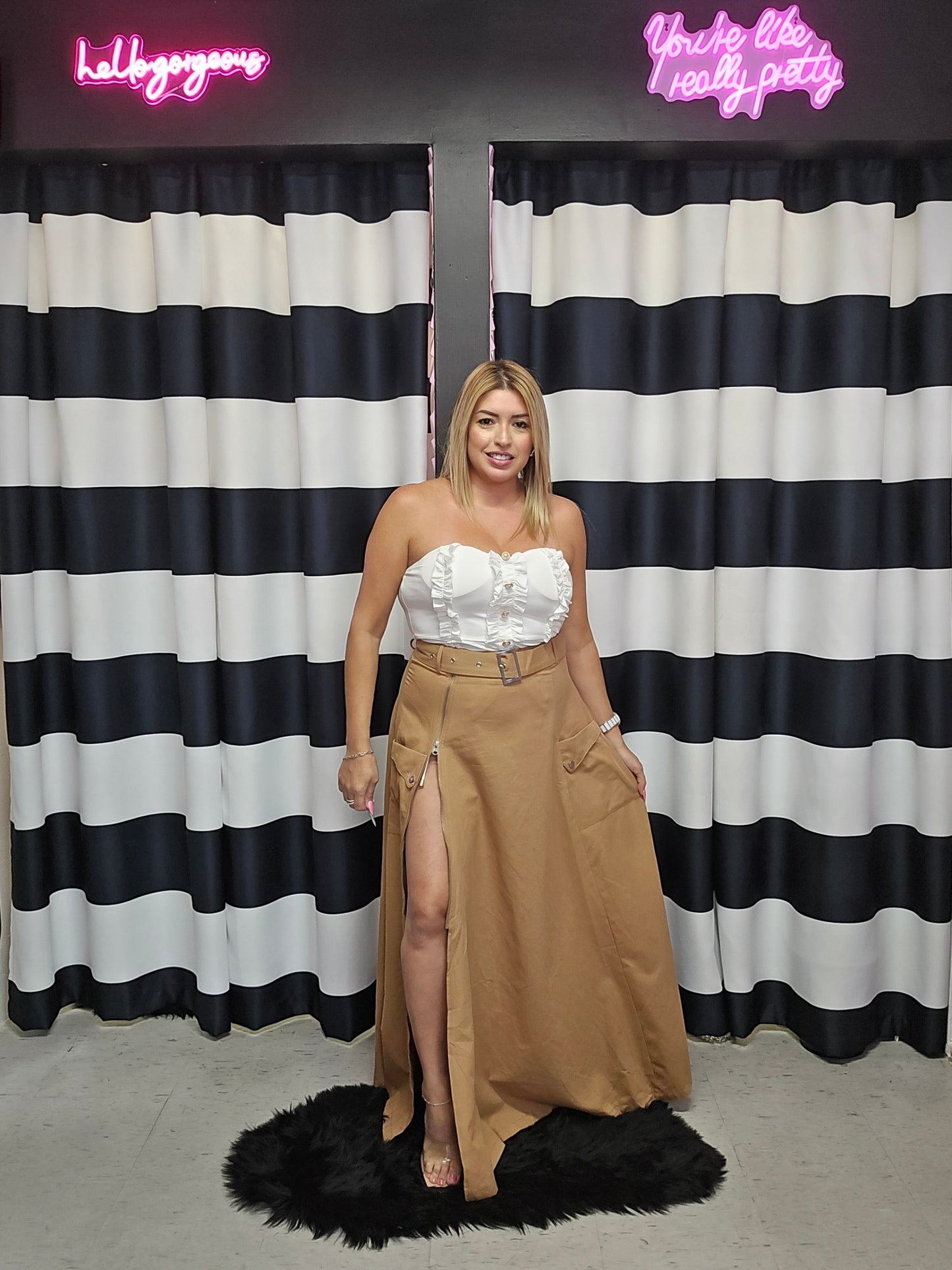 Tan Long Skirt