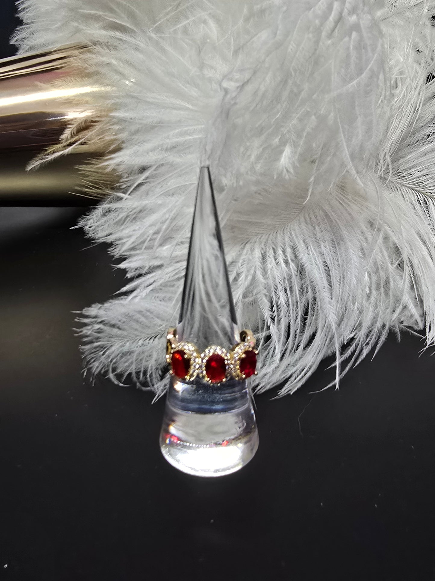 Red Rhinestones Ring