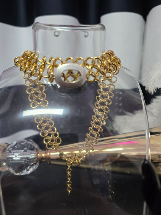 Gold & Silver Accent Zamak Choker