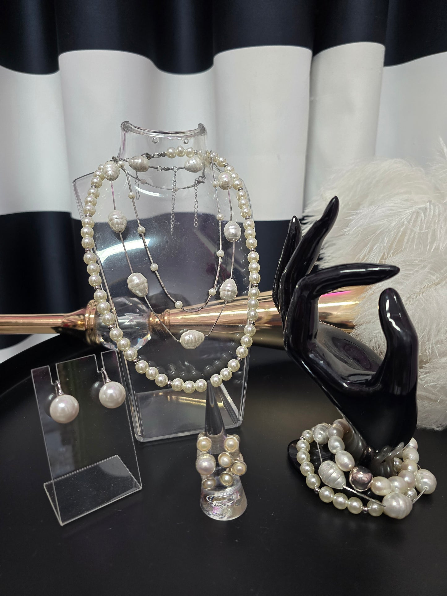 Sea Pearls Stainless Steel Necklace