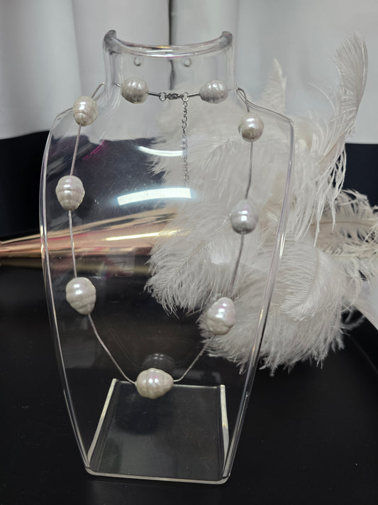 Sea Pearls Stainless Steel Necklace