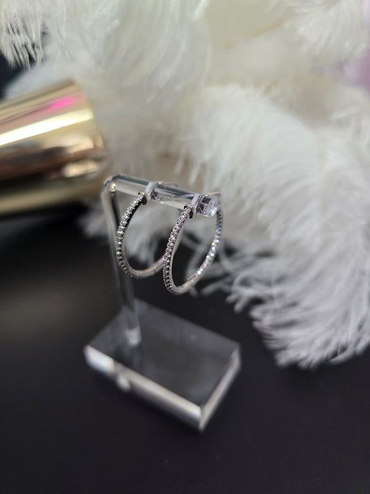 Silver & Rhinestones Earrings
