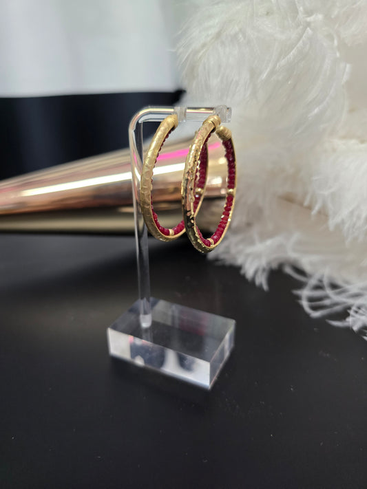 Red & Gold Zamak Earrings