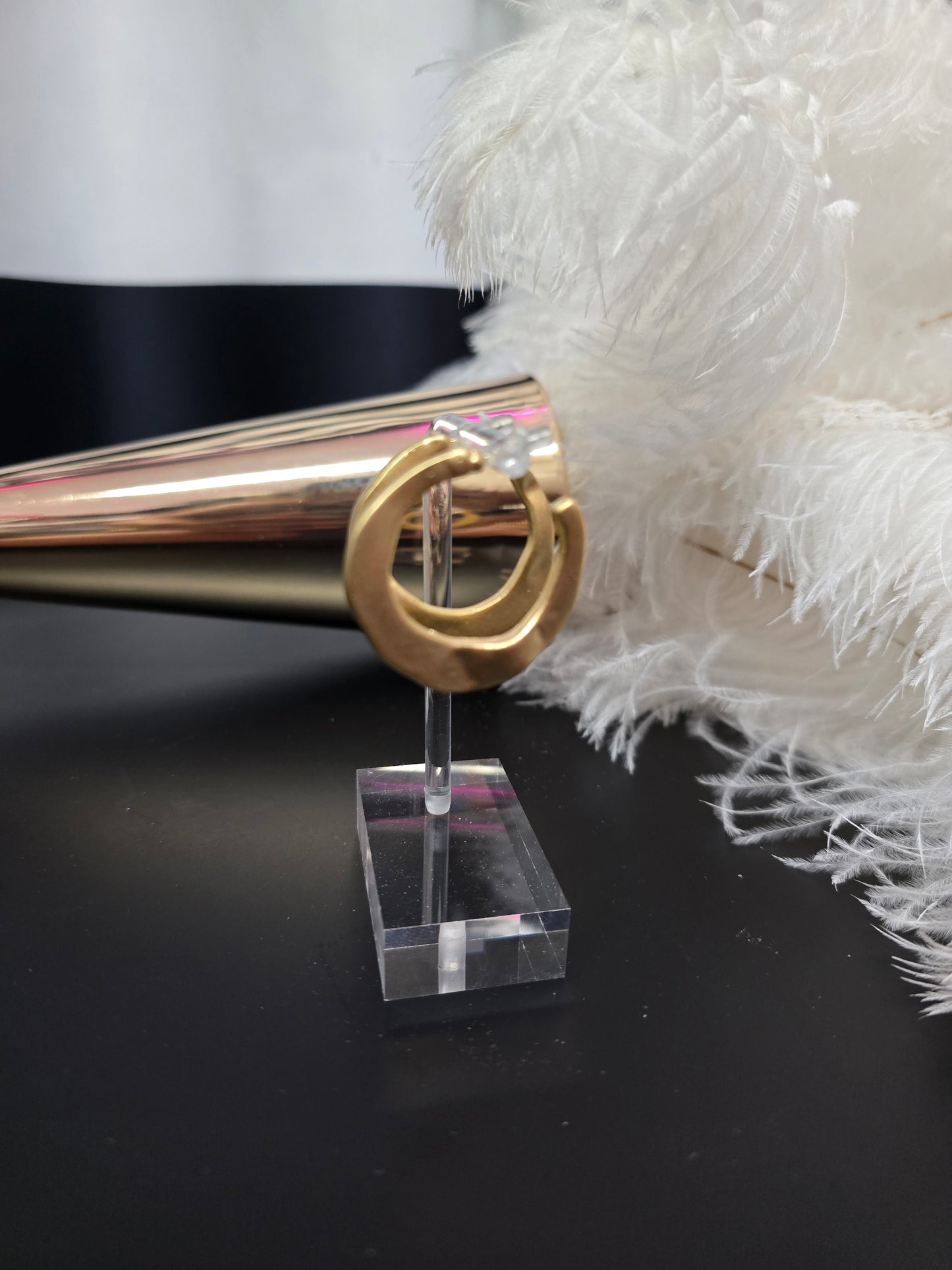 Gold Loop Zamak Earrings