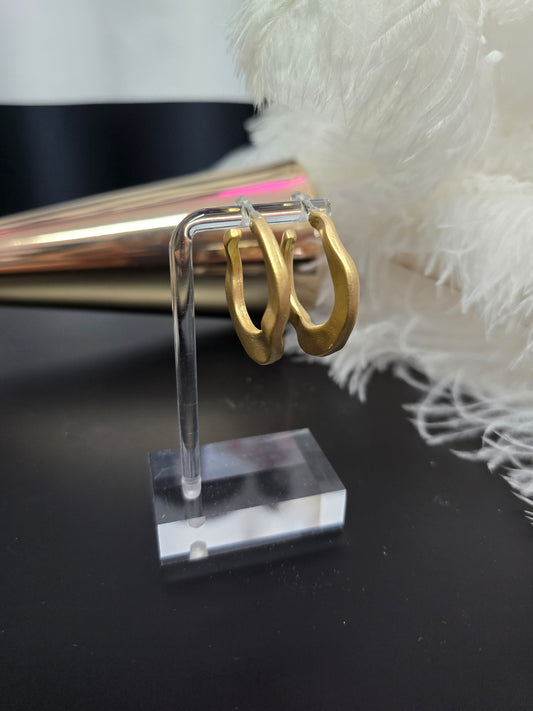 Gold Loop Zamak Earrings