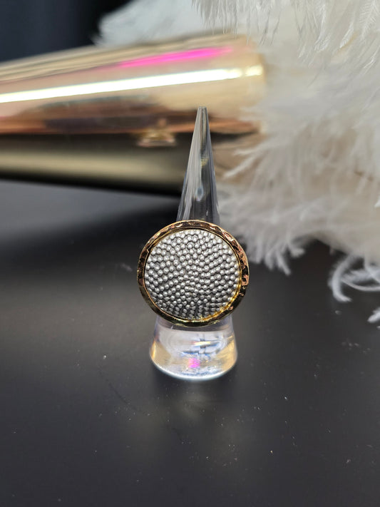 Gold & Silver Zamak Adjustable Ring