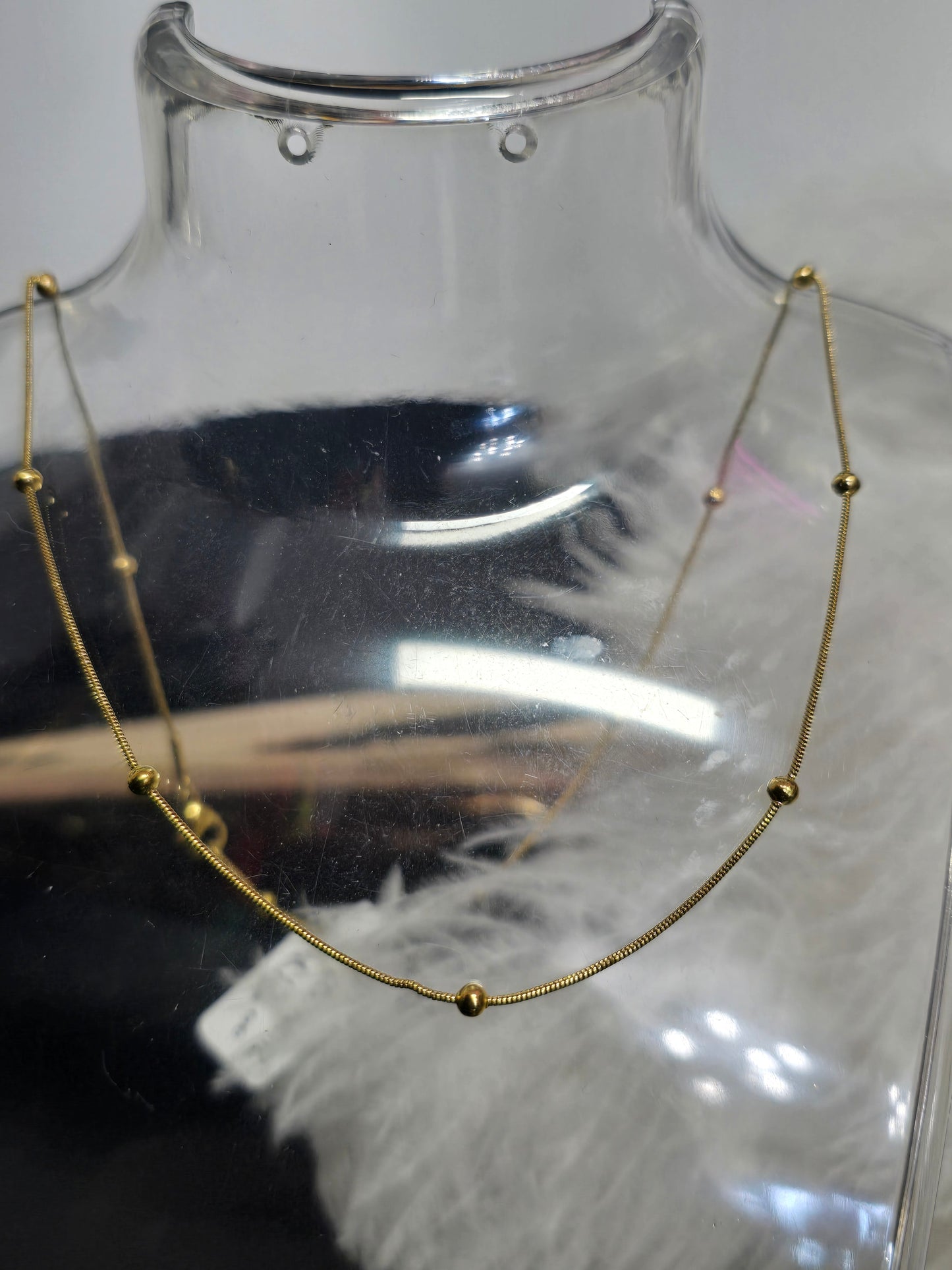 Gold Balls Stainless Steel Necklace