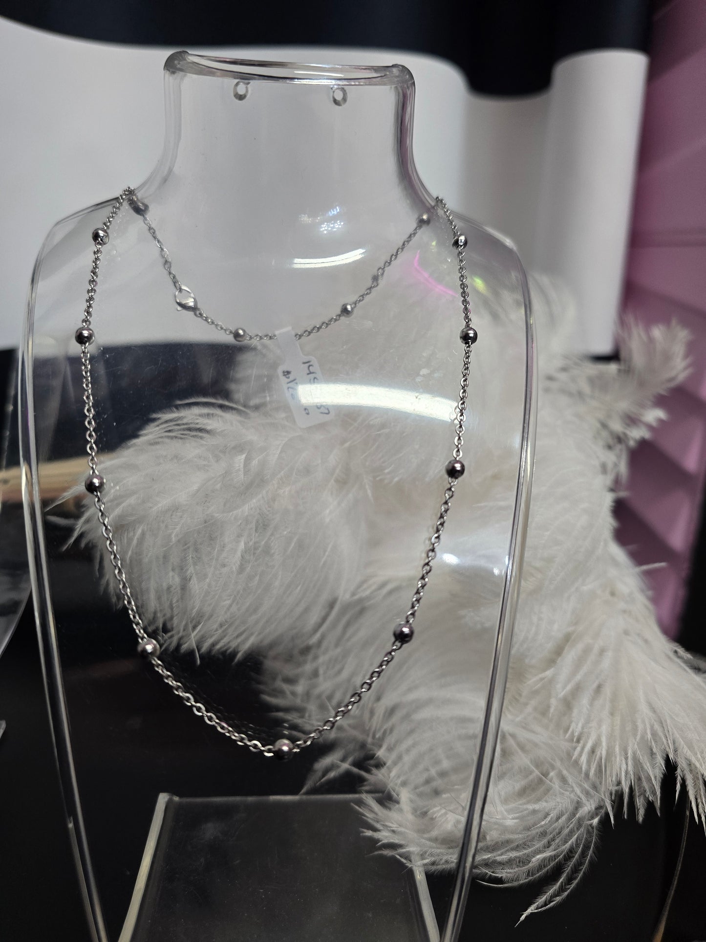 Silver Balls Stainless Steel Necklace