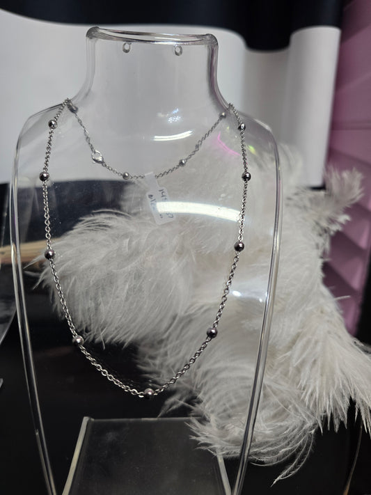 Silver Balls Stainless Steel Necklace