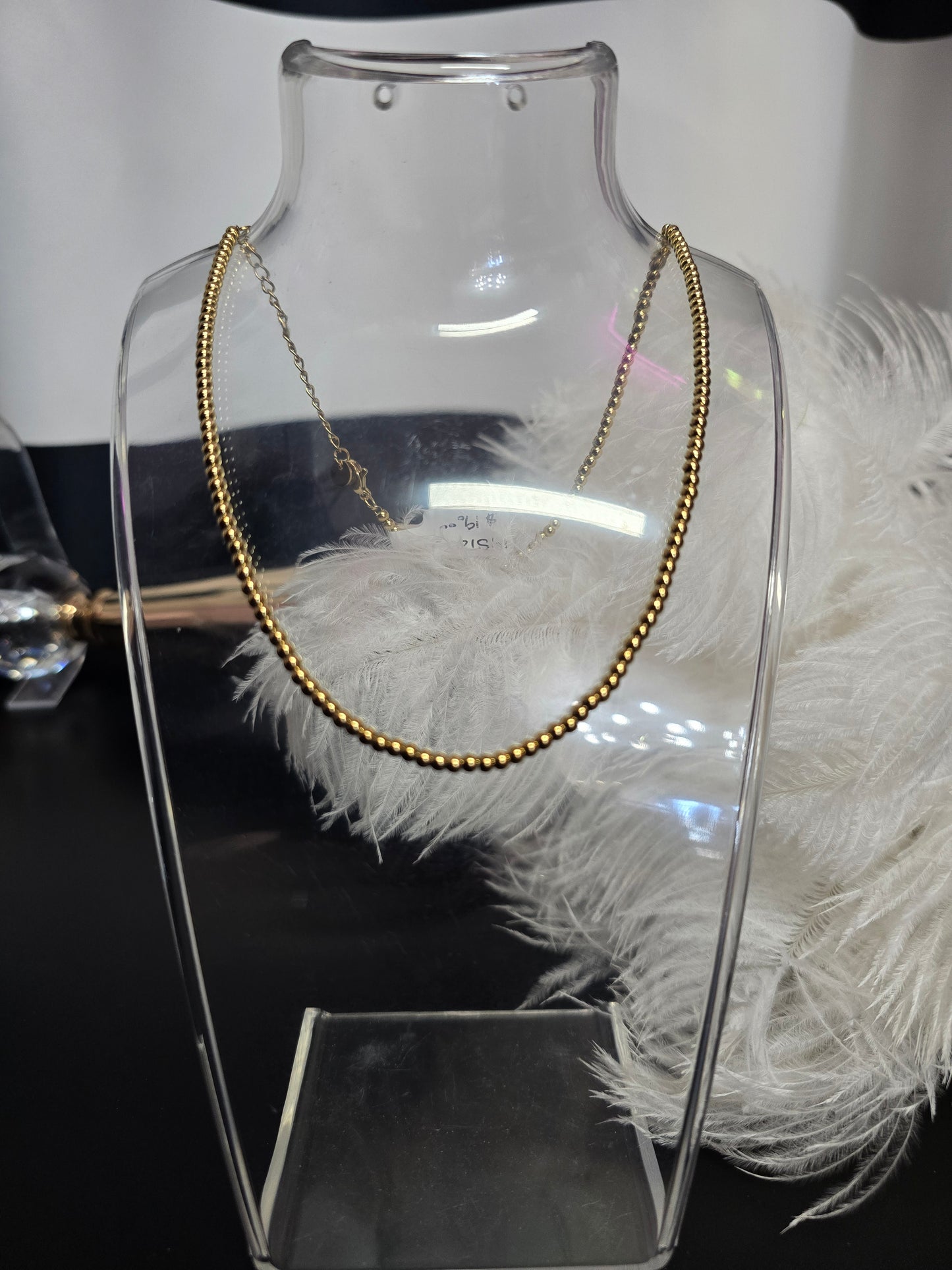 Gold Balls Stainless Steel Necklace