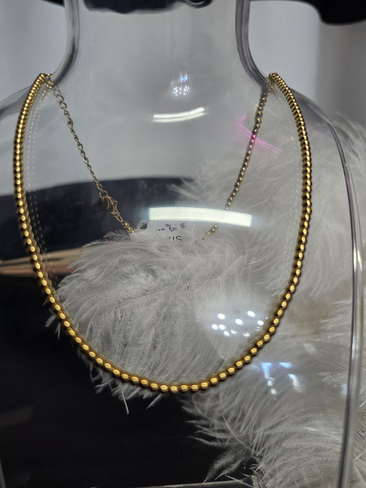 Gold Balls Stainless Steel Necklace