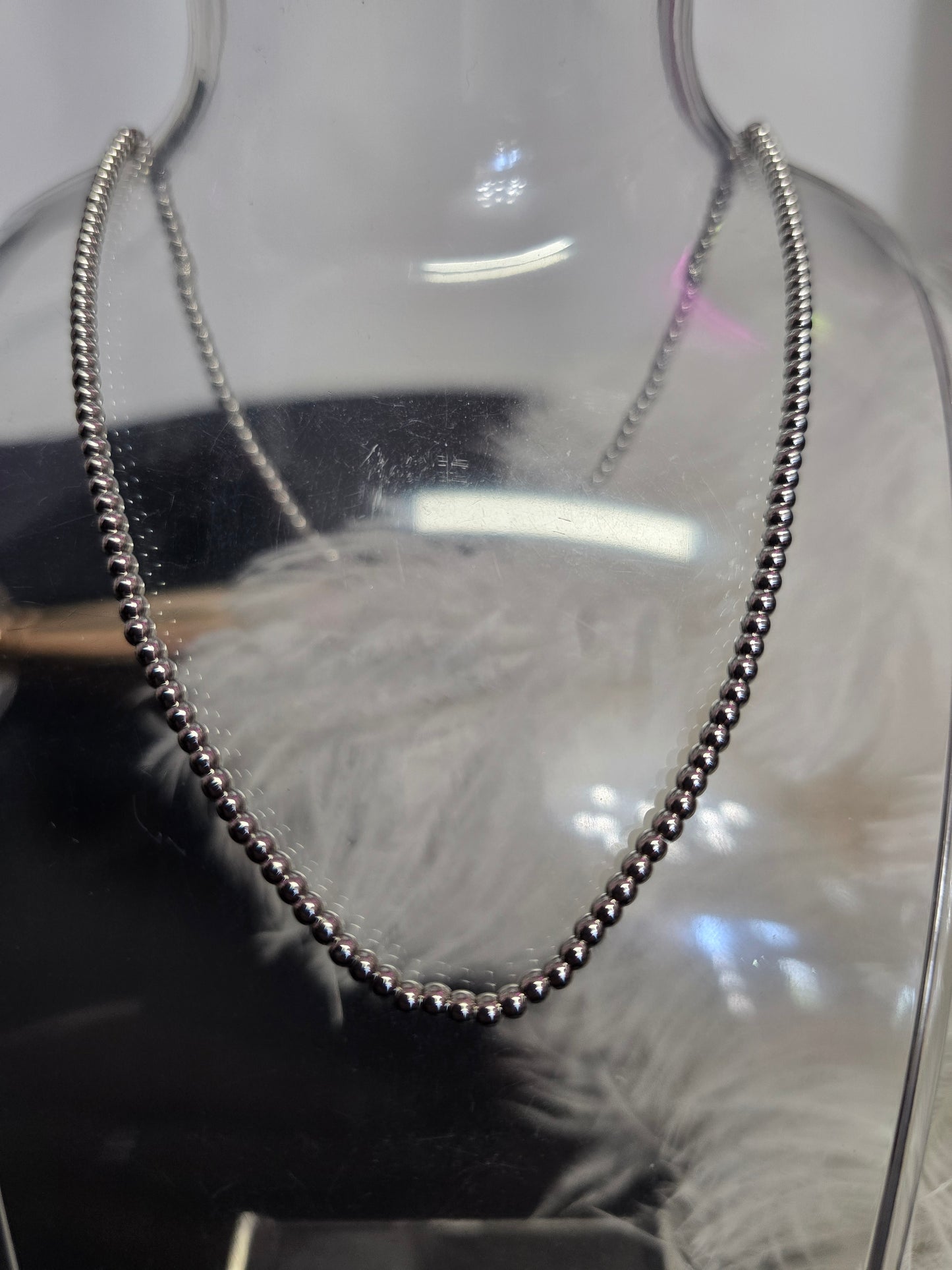 Silver Balls Stainless Steel Necklace
