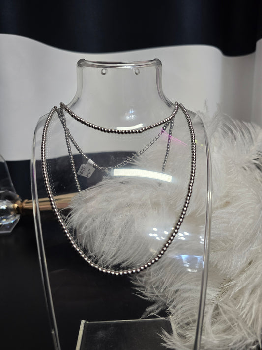 Silver Balls Stainless Steel Necklace