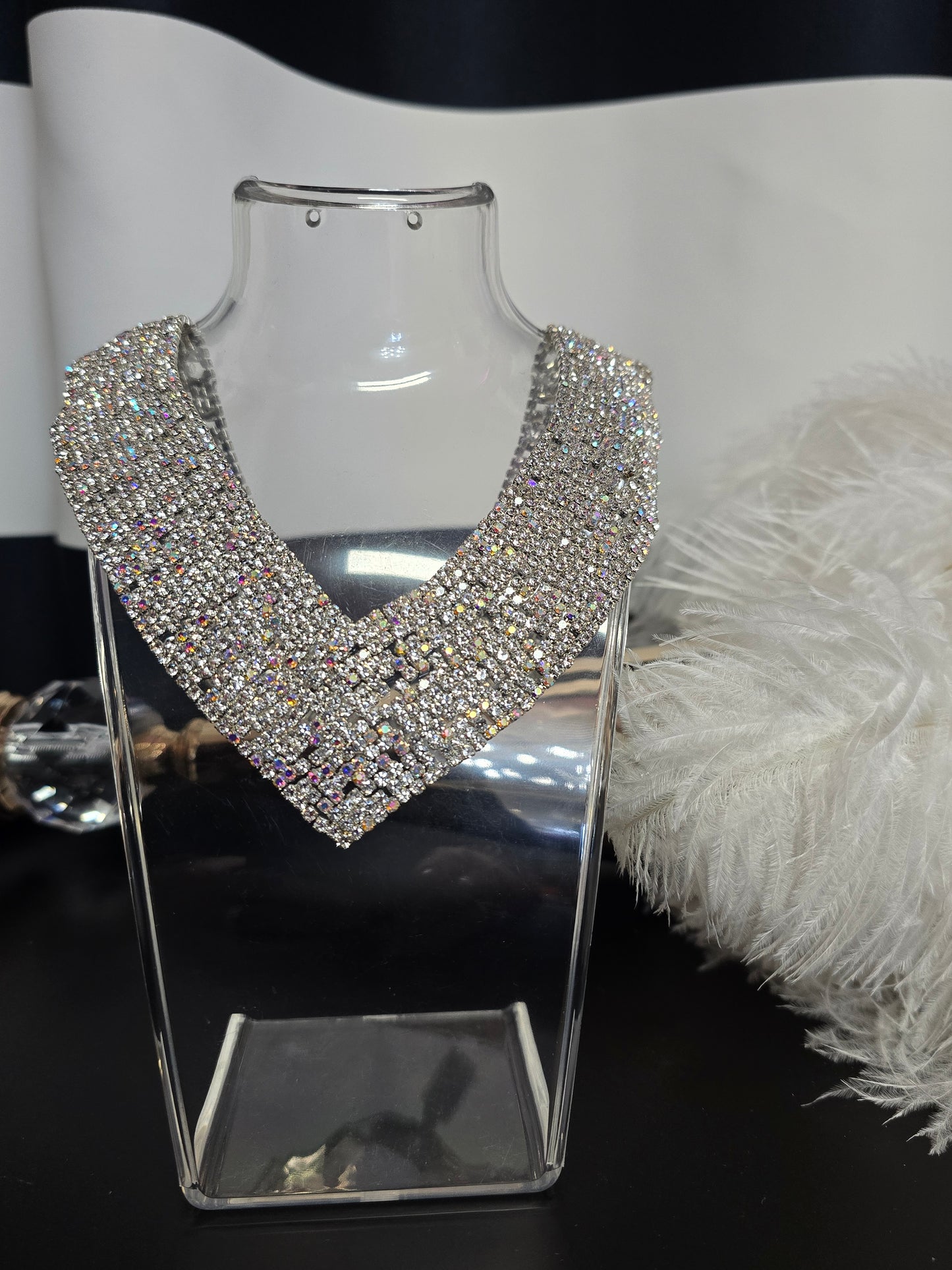 Silver Rhinestones Necklace