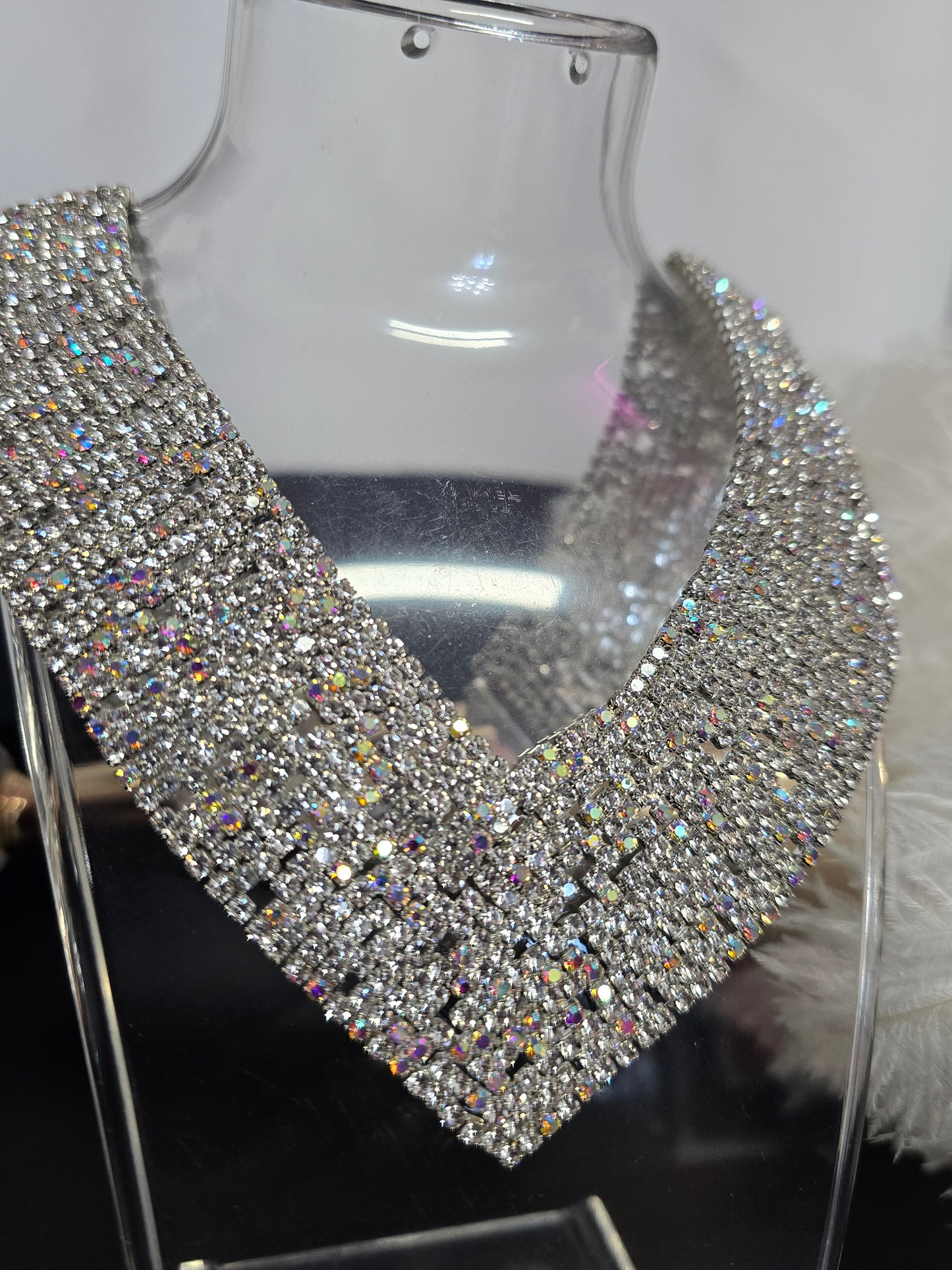 Silver Rhinestones Necklace