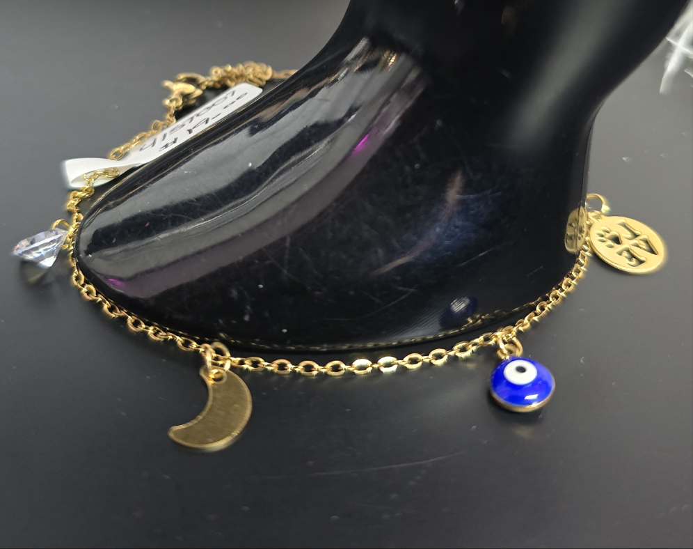 Gold Stainless Steel Ankle Bracelet