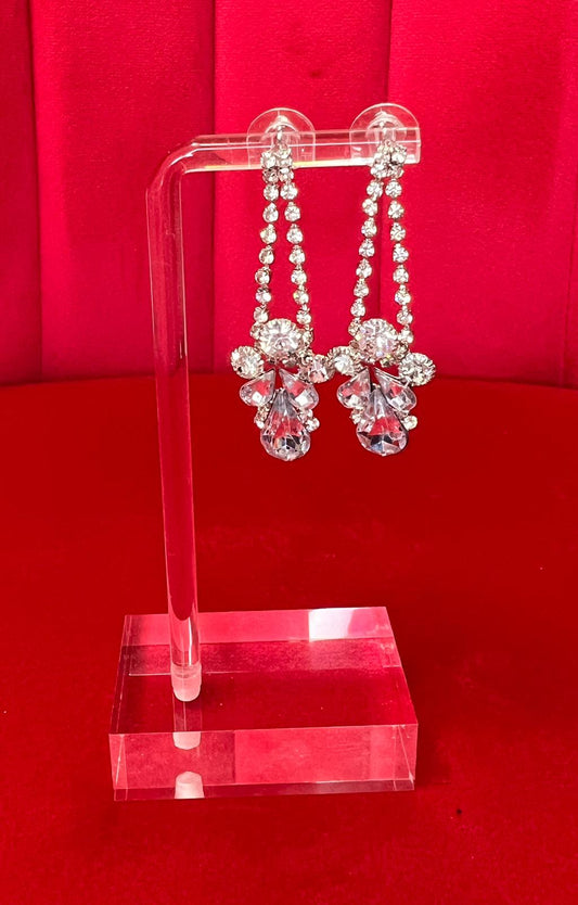 Silver Rhinestone Earings