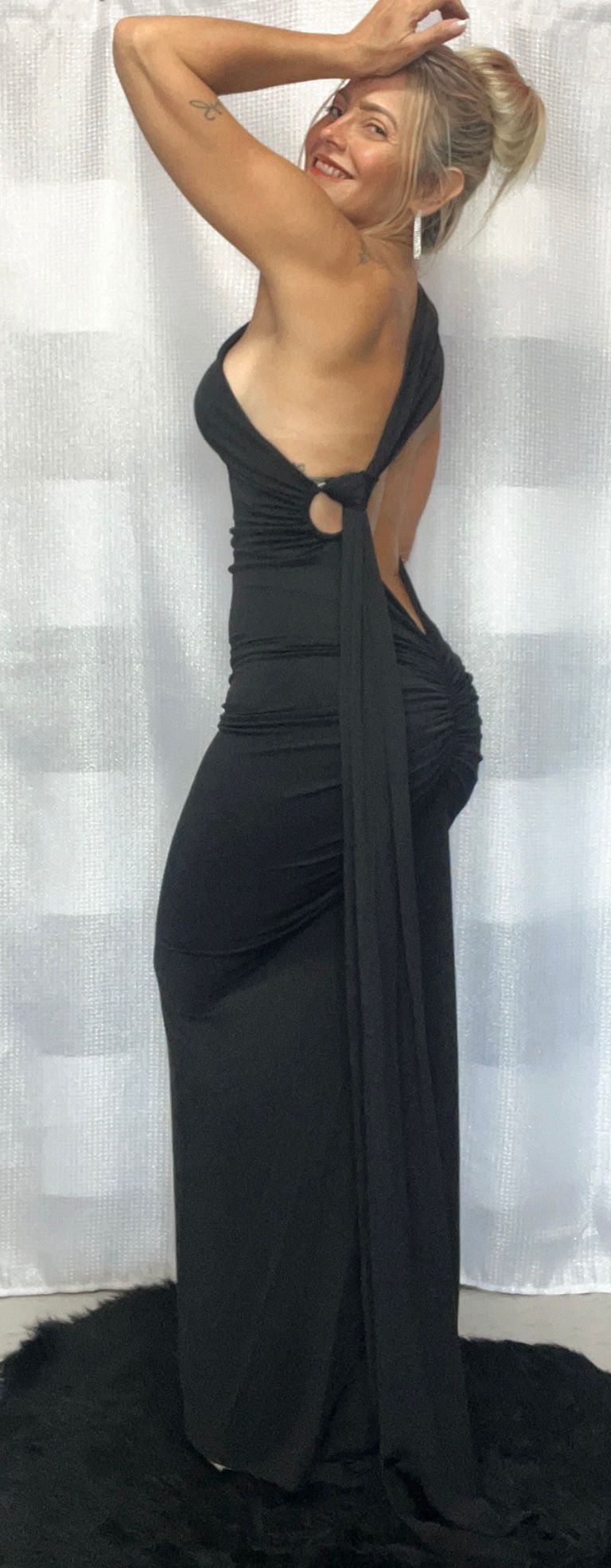 Open Back Long Dress