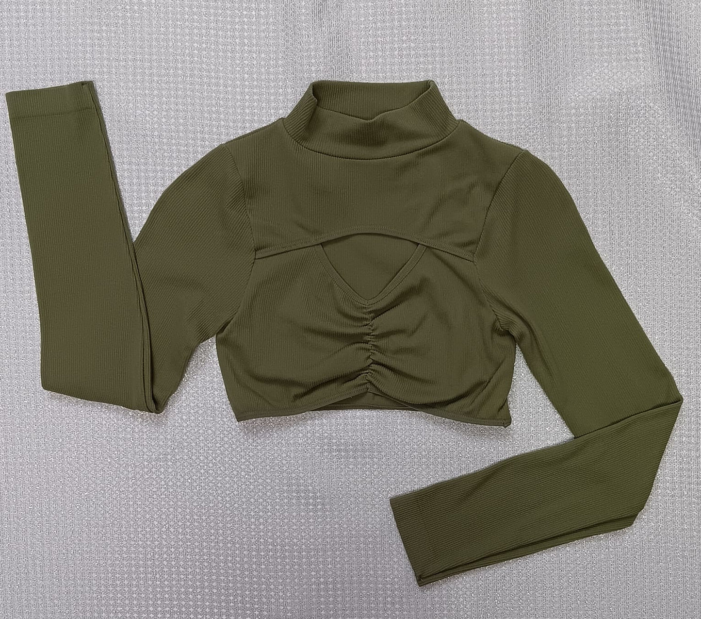 Olive green Longsleeve Basic Top