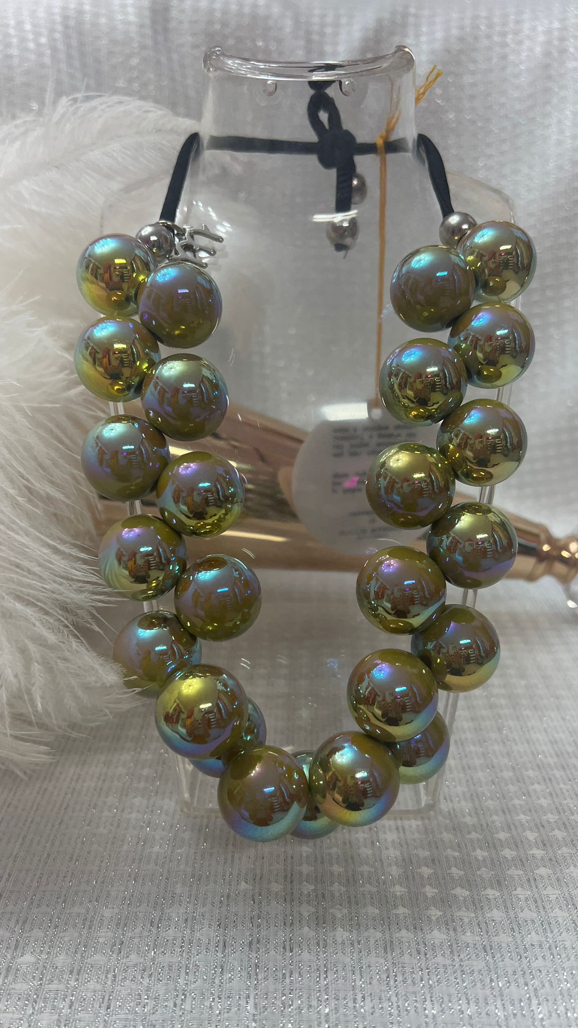 Ballsmania Green Tornasol Necklace