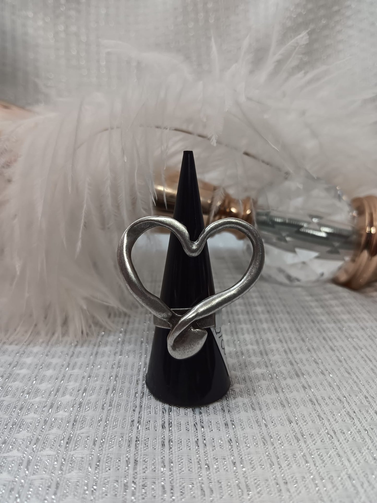 Heart Silver ZAMAK Ring