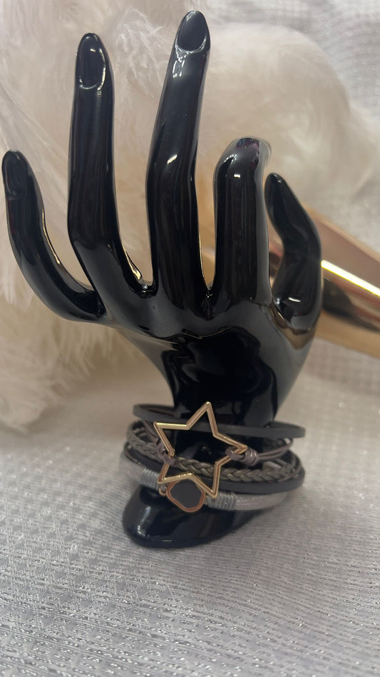 Star Leather Bracelet