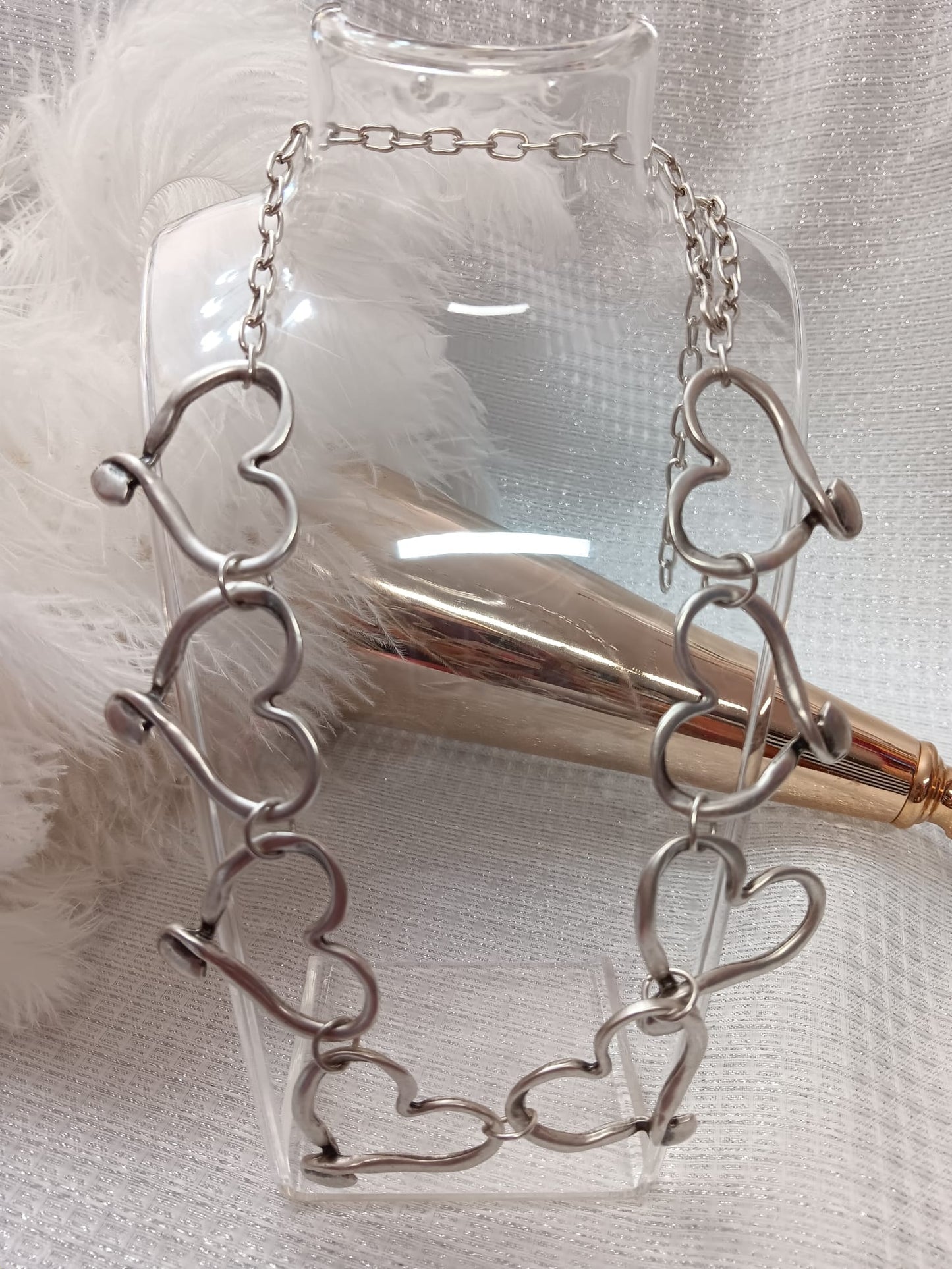 Heart Zamak Silver Necklace