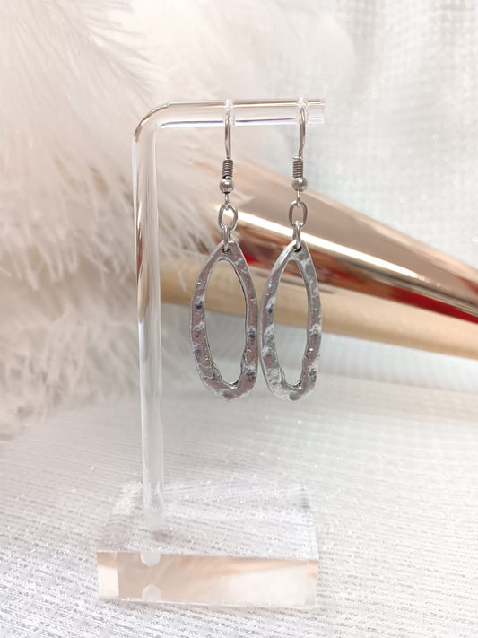 Oval Zamak Earrings