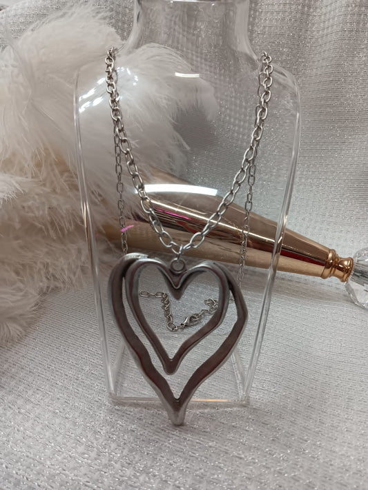 Heart Zamak Long Necklace