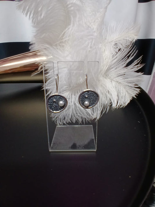 Silver & Pearl 9.25 Sterling Silver Earrings