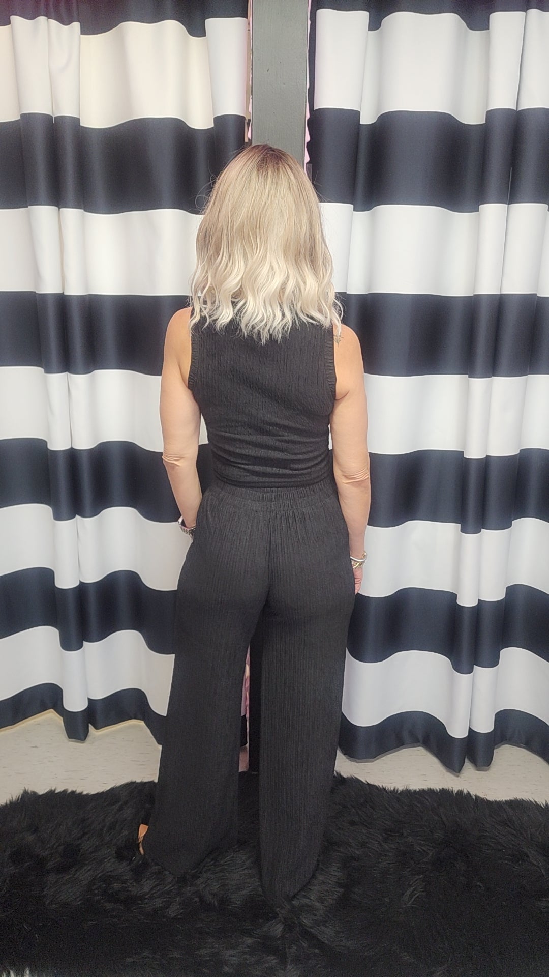 Black Long Pant Set