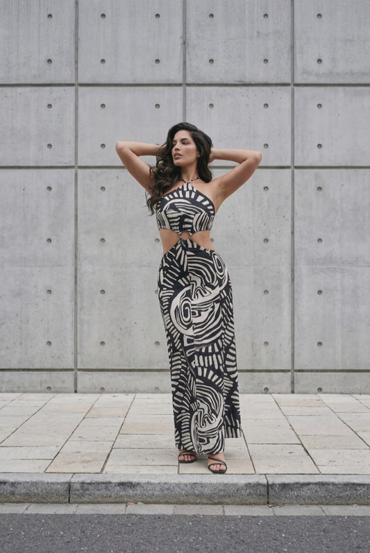 Black & White Maxi Dress