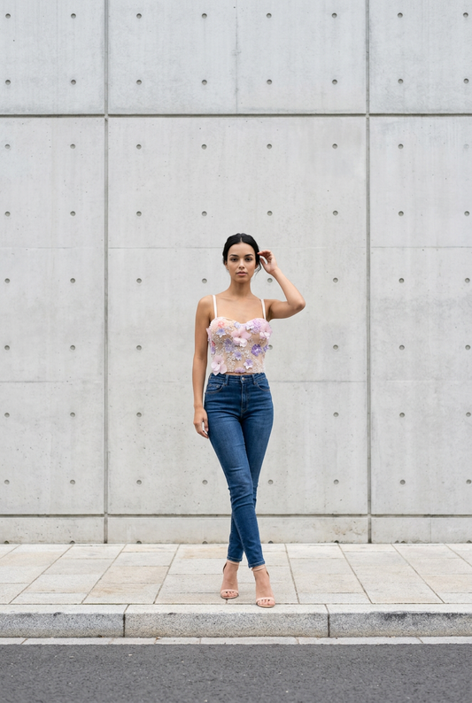 Flowers Nude Bralette