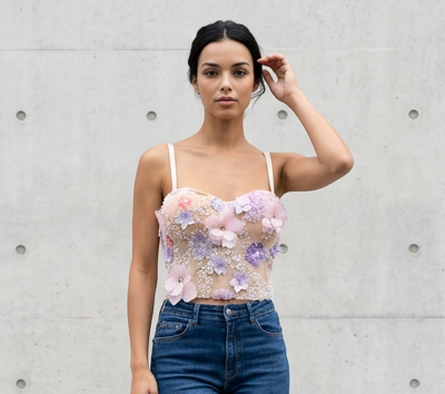 Flowers Nude Bralette